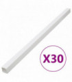 vidaXL Cable Trunking 60x40 mm 30 m PVC