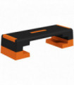 SPORTNOW 15cm/20cm/25cm Aerobic Step Platform for Home and Office, Orange