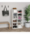 Shoe Rack White 54x34x100.5 cm Engineered Wood