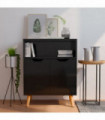 Sideboard High Gloss Black 60x30x72 cm Engineered Wood