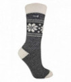 THMO - Ladies Festive Socks (40 Fairisle Grey / Cream)