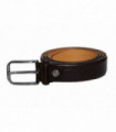 Vegas Brown Leather Men Stretch Belt_34/85