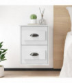 vidaXL Wall-mounted Bedside Cabinet White 41.5x36x53cm