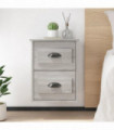 vidaXL Wall-mounted Bedside Cabinet Grey Sonoma 41.5x36x53cm