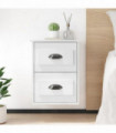 vidaXL Wall-mounted Bedside Cabinet High Gloss White 41.5x36x53cm