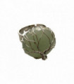 Wire Wrapped Tree of Life Ring, 2cm, Green Aventurine