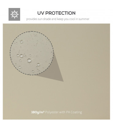 3x4 m 2-Tier Waterproof Gazebo Replacement Top-Cream-White