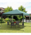 3x3 m Heavy Duty Pop Up Gazebo, 210 D Oxford Cloth-Green