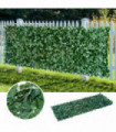 Artificial Leaf Screen Panel, 3x1 m-Dark Green