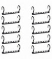 10 Pack Magic Clothes Hangers 10 Pack, Space Saving Hanger, Organiser (Black)