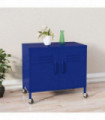 vidaXL Storage Cabinet Navy Blue 60x35x56 cm Steel