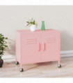 vidaXL Storage Cabinet Pink 60x35x56 cm Steel