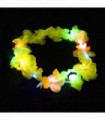 10pcs LED Hawaiian Lei Floral Headband Light Up Flower Crown Glow Wreath Headband Summer Beach Pool Wedding Party Decorations