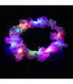 10pcs LED Hawaiian Lei Floral Headband Light Up Flower Crown Glow Wreath Headband Summer Beach Pool Wedding Party Decorations