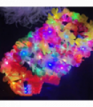 10pcs LED Hawaiian Lei Floral Headband Light Up Flower Crown Glow Wreath Headband Summer Beach Pool Wedding Party Decorations