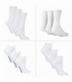 12 Pack Diabetic Socks Bundle (12-14 / White)