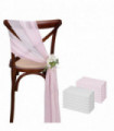 12 Pcs 17x275cm Green  Chiffon Chair Sashes  Wedding Chair Covers Ribbon Wedding Party Aisle Chair Decor