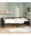 vidaXL 3-Seater Day Bed Dark Grey Solid Pinewood 90x200 cm