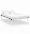 vidaXL Bed Frame White Metal 120x200 cm