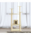 Cat Tree with Sisal Scratching Posts Cream 110 cm