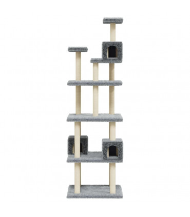 Cat Tree with Sisal Scratching Posts Light Grey 188 cm