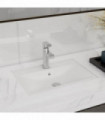 Ceramic Bathroom Sink Basin Faucet/Overflow Hole White Rectangular