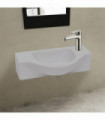 Ceramic Bathroom Sink Basin with Faucet Hole White