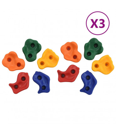 vidaXL Climbing Stones 30 pcs PE Multicolour