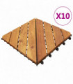 Decking Tiles 10 pcs 30x30 cm Solid Acacia Wood
