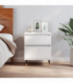 vidaXL Bedside Cabinet White 40x35x50 cm Engineered Wood
