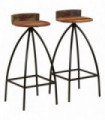 vidaXL Bar Chairs 2 pcs Solid Reclaimed Wood