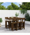 vidaXL 7 Piece Garden Bar Set Honey Brown Solid Wood Pine
