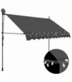 Manual Retractable Awning with LED 250 cm Anthracite
