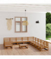 vidaXL 12 Piece Garden Lounge Set Solid Pinewood