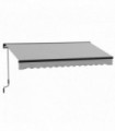 Outsunny 3.5 x 2.5m Electric Retractable Awning, Aluminium Frame, Light Grey