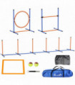 PawHut 8 Piece Dog Agility Equipment Set, Outdoor Agility Kit for Pet, Orange