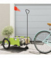 vidaXL Bike Trailer Green Oxford Fabric and Iron