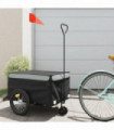 vidaXL Bike Trailer Black and Grey 45 kg Iron