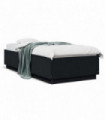 vidaXL Bed Frame with LED Lights Black 90x200 cm Engineered Wood