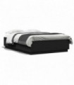 vidaXL Bed Frame with LED Lights Black 150x200 cm King Size Engineered Wood