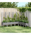 vidaXL Garden Planter with Trellis Light Grey 200x160x142 cm PP