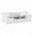 vidaXL Daybed with Drawers White 100x200 cm Engineered Wood