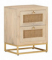 vidaXL Bedside Cabinet 40x30x50 cm Solid Wood Mango and Iron