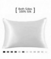 100%Silk Pillowcase Hair Skin, 19 Momme 100% Pure Natural Mulberry Silk Pillowcase Standard Size, Pillow Cases Cover Hidd