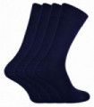 4 PAIRS Ladies Bamboo Crew Socks - CR2 (4-8 UK / Navy)