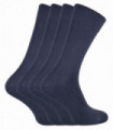 4 PAIRS Ladies Bamboo Crew Socks - CR2 (4-8 UK / Grey)