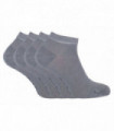 4 PAIRS Ladies Bamboo Trainer Socks - TR2 (4-8 UK / Grey)