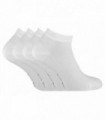 4 PAIRS Ladies Bamboo Trainer Socks - TR2 (4-8 UK / White)