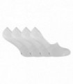 4 PAIRS Mens Invisible Bamboo Socks - INV1 (7-11 UK / White)