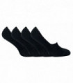 4 PAIRS Mens Invisible Bamboo Socks - INV1 (7-11 UK / Black)